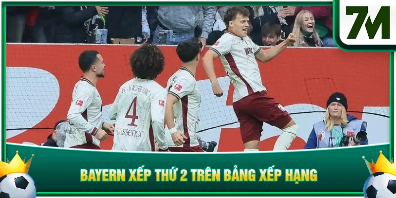 Bayern xếp thứ 2 trên bảng xếp hạng