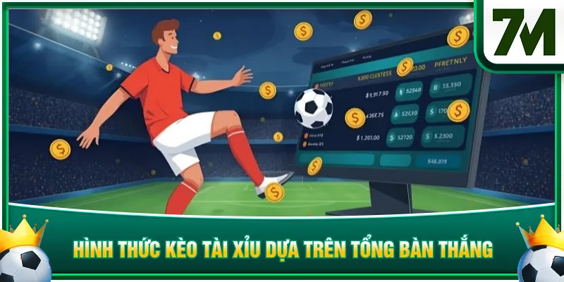 Hình thức kèo Tài Xỉu dựa trên tổng bàn thắng